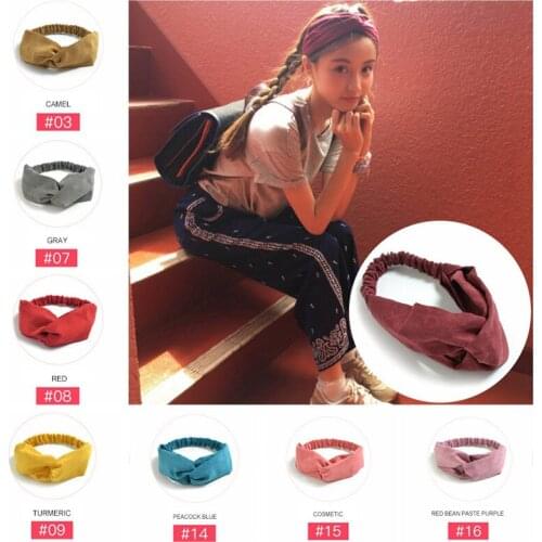 2018 Hair Bandanas Accessories Lady Sport Headband Simple Fashion Cross Elastic Women Turban Headbands 9 Colors Headscarf