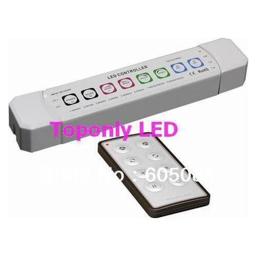 DC12/24v touch led rgb controller matched with 8-keys RF remote control 2016 design for normal rgb led strips/module/panel light