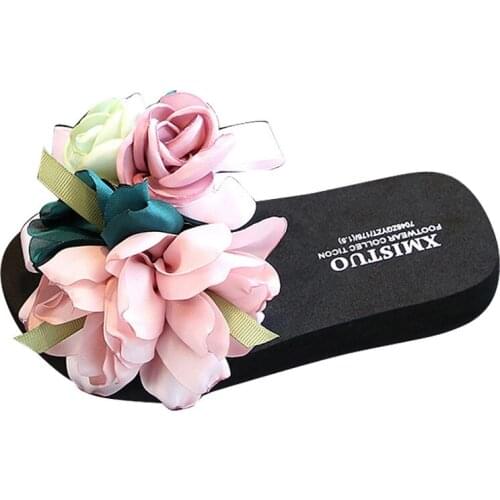 Summer New Kids Slippers Girls Fashion Flowers Princess Shoes Women Beach Shoes Pinch Sandals Childrens Non-slip Flip-flops