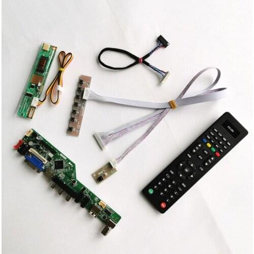 Fit N141X101/N141X201 VGA+Audio+USB+Remote LVDS 20Pins 1CCFL 1024*768 14.1" laptops panel LCD screen controller board kit