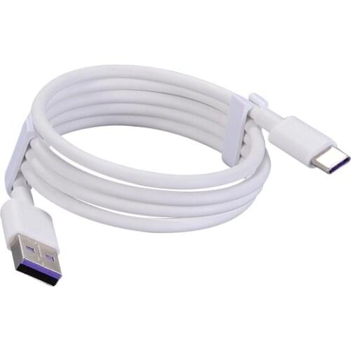 10pcs/lot 5A USB Type C Cable For Sam S20 S9 S8 For Hua Wei P30 Pro Fast Charge Mobile Phone Charging Wire White Cable