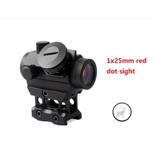 Tactical 1x25MM Red Dot Sight Scope Optic Hunting Riflescope With 11/20mm Rail Mount Collimator Outdoor Hunting Air Guns Rifle