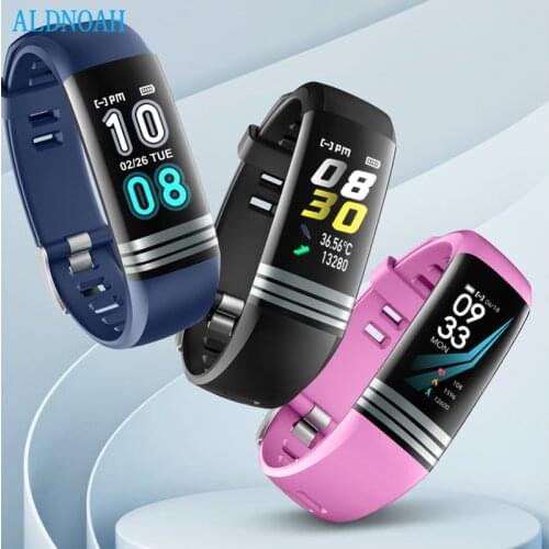ALDNOAH Tft Color Screen Thermometer Smartwatch 2021 Waterproof Body Temperature Smart Bracelet For Bluetooth Smart Watch