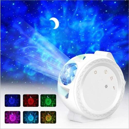 Smart Starry Sky Projector Galaxy Projector 3in1 Night Light Ocean Voice Music Control LED Lamp For Kid Gift Smart Life
