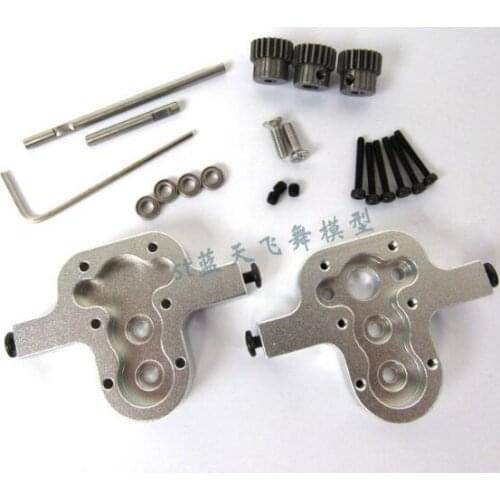 WPL B1 B-1 B14 B-14 B16 B24 B-24 C14 C-14 C24 C-24 RC Car spare parts Metal Gear Box Cover Gearbox Shell with Steel Gear Screws