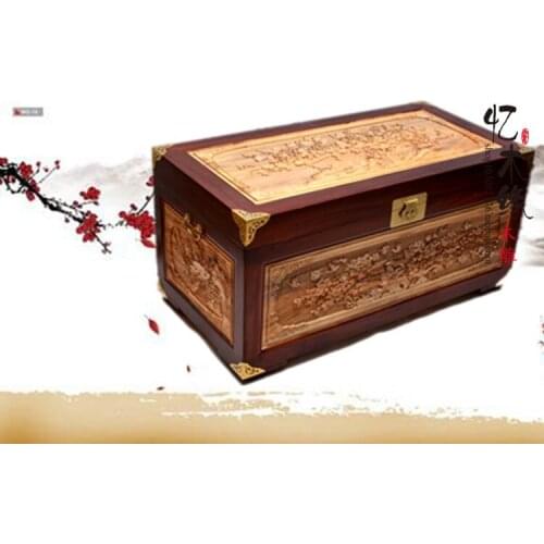 Zhangmu Zhangmu wooden box wood box suitcase marriage insect clothes painting collection box