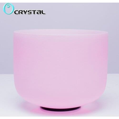 12 Inch Rose Pink Quartz Crystal Singing Bowl 440HZ 432HZ Third Eye Crown Root Sacral Solar Heart Throat Chakra