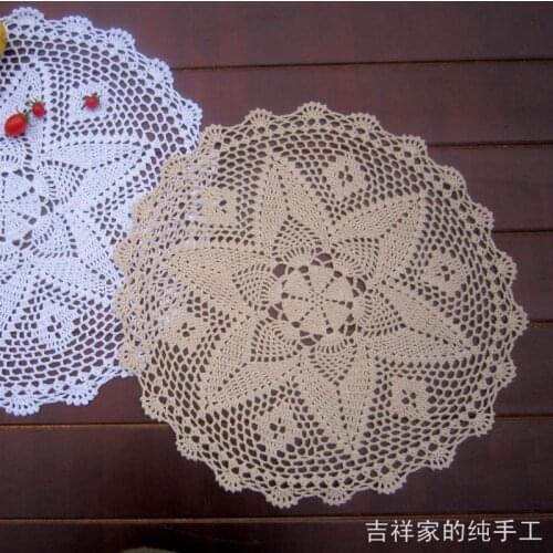 Free shipping ZAKKA fashion 2 pic/lot 45 cm round innovative item crochet felt vintage decoration cover heat pad vase tablecloth