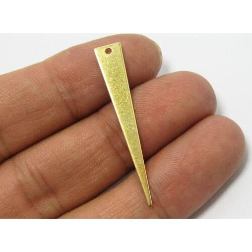 Brass pendant 39x6.5mm Triangle Raw brass earrings charm findings 20pcs R607