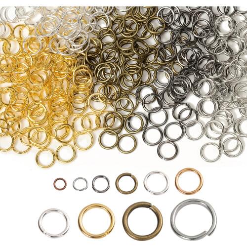200pcs Jump Rings Circle Open Necklace Bracelet Earring Pendant Connectors for DIY Making Jewelry Crafts Accessories Wholesale