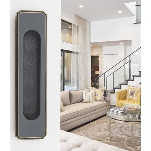 2021 Brass Sliding Door Handle Hidden Handle Light Luxury Handles Embedded Horizontal Knobs Handles for Kitchen Sliding Door