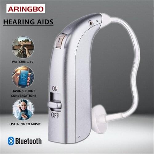 4 Channel Bluetooth Digital Hearing Aids Rechargeable Ear Sound Amplifier Professional Hearing Aid BTE Audifonos for Deafness
