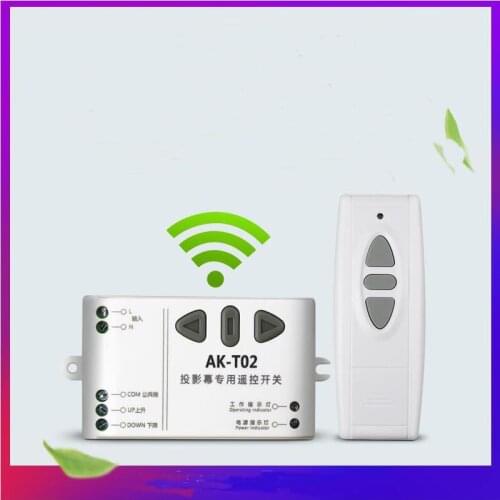 Ac 220 v intelligent digital RF wireless remote control switch system for projection screen / blinds/electric curtains
