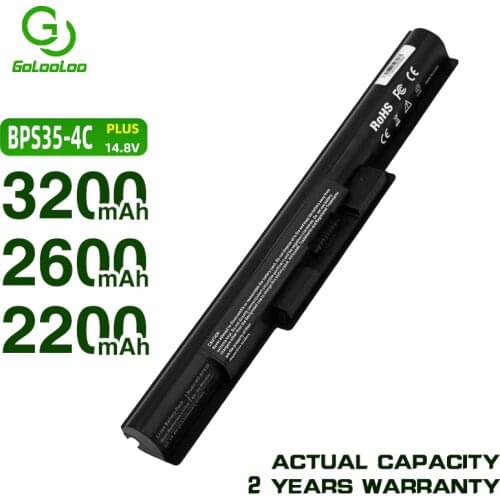 Golooloo 4 cells 3200mAh Battery BPS35A VGP-BPS35A SVF1521A2E SVF15216SC SVF15217SC for Sony VAIO Fit 14E 15E BPS35 Series