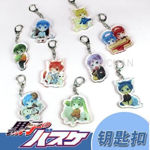 Anime Kurokos Basketball Acrylic Double Layer Keychain Interlayer Pendant Toy Gift Souvenir Collect Decoration Kuroko Tetsuya