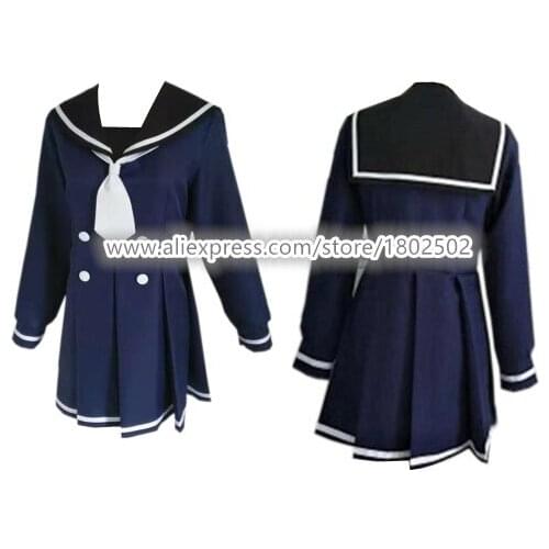 Anime ZOMBIE LAND SAGA Cosplay Junko Konno Cosplay Uniform Costume Halloween Dark Blue Dress Uniform