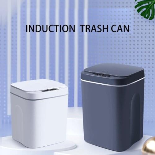 Safety USB Charging Trash Can Portable Auto-Sensing Trash Can Two Types Smart Home Trash Can kitchen Basket 14L Waterproof Trash