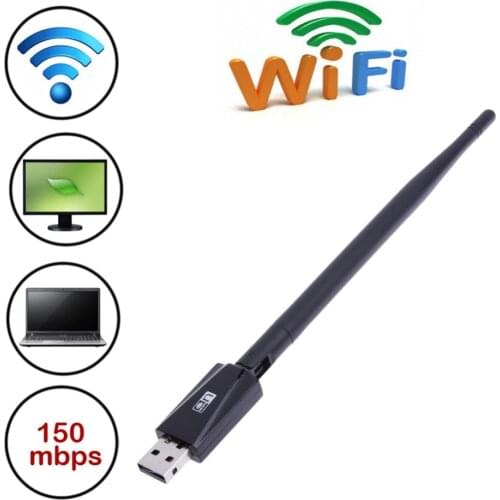 MT7601UN Chipset 150Mbps USB WiFi Wireless Networking Card 802.11 b/g/n LAN Adapter Dongle With Rotatable Antenna