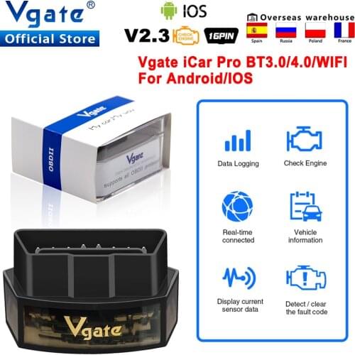 Vgate iCar Pro OBD2 elm 327 Wireless 4.0 car diagnostic obd 2 scanner wifi ELM327 V2.2 for IOS/Android ODB2 Scan Auto Tool