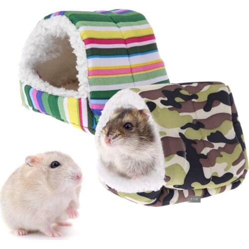 Fleece Small Pet Hamster Cage Sleeping Mat Bed Warm Pad Small Animal House