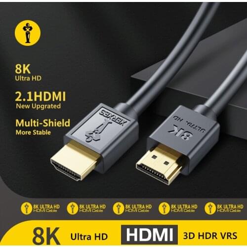 HDMI 2.1 Cable 8K 60Hz 4K 120Hz 48Gbps HDMI Cable for Xiaomi TV Mi Box Xbox Serries X Digital Splitter Switch PS5 PS4 3m 2m 1m