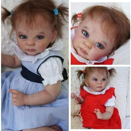 19 Inch Rebirth Dolls Kit 48CM Realistic Unfinished Childrens Dolls Birthday DIY Color Silicone Reborn Gift Parts H7B