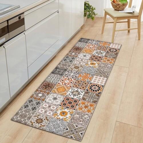 Morocco Pattern Bath Mats Rugs Boho Entrance Door Mat Decor Non-slip Flannel Anti-Slip Floor Rug Hallway Carpet Home Decor
