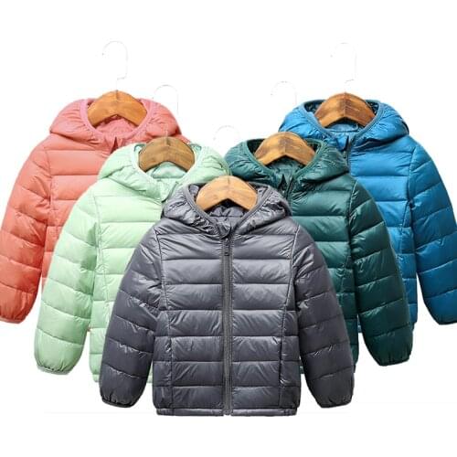 2-9Y Kids Girls Jacket Kids Boys 90% White Duck Down Coats Jackets Hooded Winter Girl Clothes Children Warm Clothing Jacket