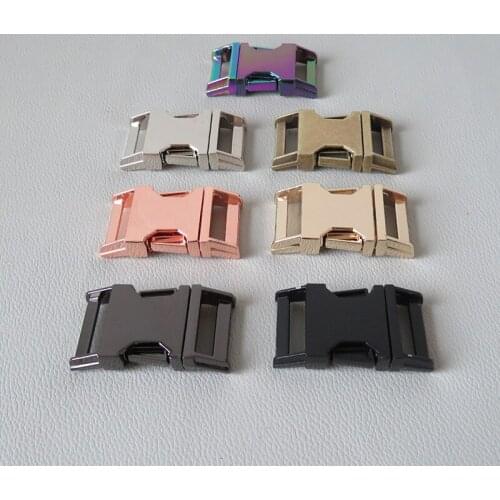50Pcs/Lot Wholesale Inner Width 20mm Straps Webbing Metal Buckle Belt Clasp Hardware Paracord Sewing DIY Accessories 7 Colors