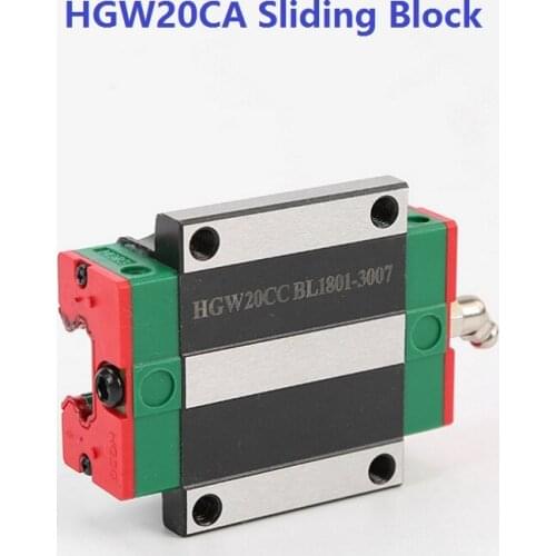 2pcs HGW20CC HGW20CA linear sliding block carriage match use HGR20 linear guide width 20mm guide for CNC router China made