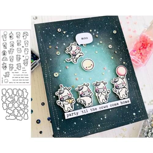 Cute Animal Calf & Piggy Metal Cutting Dies for Scrapbooking Handmade Tools Mold Cut Stencil New DIY Card Make Mould Model Craft