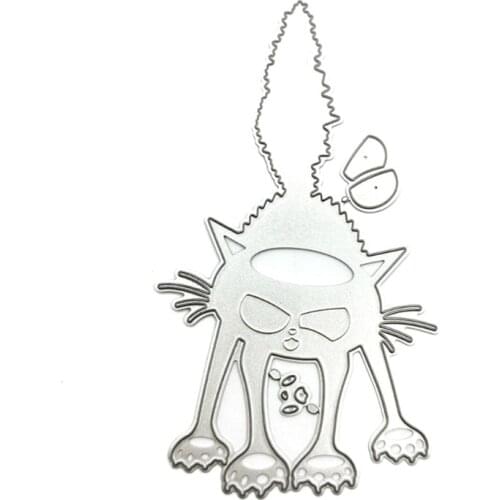 Halloween Cat Metal Cutting Dies Stencil DIY Scrapbooking Album Paper Card Template Mold Embossing Decoration