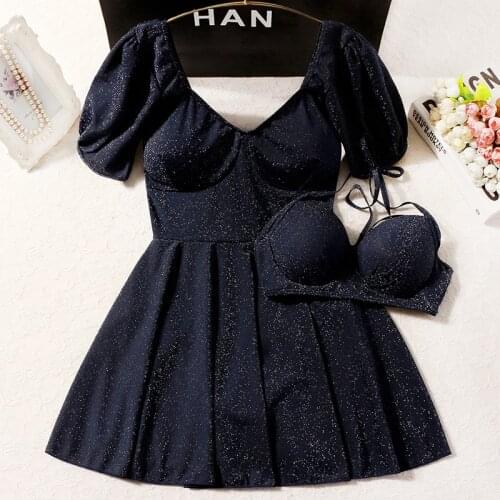 New Women Black One Piece Swimwear Sexy Halter Swimsuit Swim Beach Dress Plus Size Bathing Suit Beachwear Female Swimming Suits