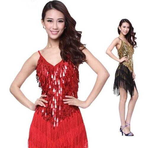 Women Latin Dance Dress Women Ballroom Cha Cha Dancing Dresses Latin Dance Costume Dance Latin Dresses Tango Dress 4 Color