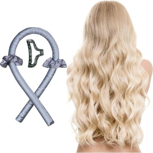 Hair Curling Rod Stretchy Multiple Styles Soft Heatless Hair Headband Curling Ribbon for Homeuse