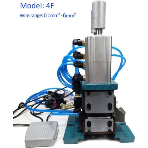 4F Vertical pneumatic peeling air-wire stripping machine stripper Pneumatic press cable Peeling Machine
