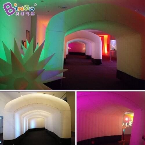 Portable 3x4x3 Meters Arched White Inflatable Lighting Tunnel Tent For Event/Party - BG-T0030