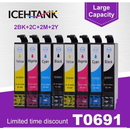T069 T0691 69XL Compatible Ink Cartridge For Epson Stylus CX5000 CX6000 CX7000F CX7400 CX7450 Printer Cartridges Full Ink