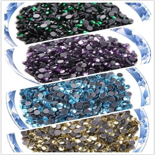 SS6(1.9-2.0mm)DMC Hot Fix Rhinestones Crystal AB/Clear Multi colors Glass Crystal Flatback Hotfix Rhinestones For Wedding Dress