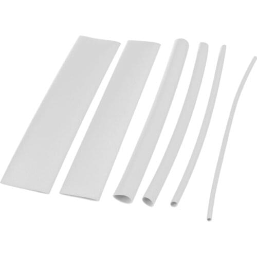 Thermoretractile tube 100 pcs heat shrink tube casing heat shrink tube Thermoresistant tube color:white