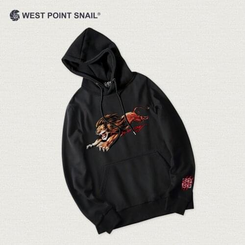 Men Women Hoodies Lion Graphic Print Sweatshirts Spring Autumn Oversized Casual Fashion Long Sleeve Pullovers Streetwear Clothes