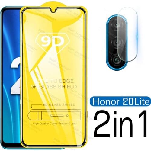 9D Protection Glass For Honor 20 Lite Camera Tempered Glass Protector On Honor20Lite Film Honer Xonor 20 Lite 6.15'' Light Cover
