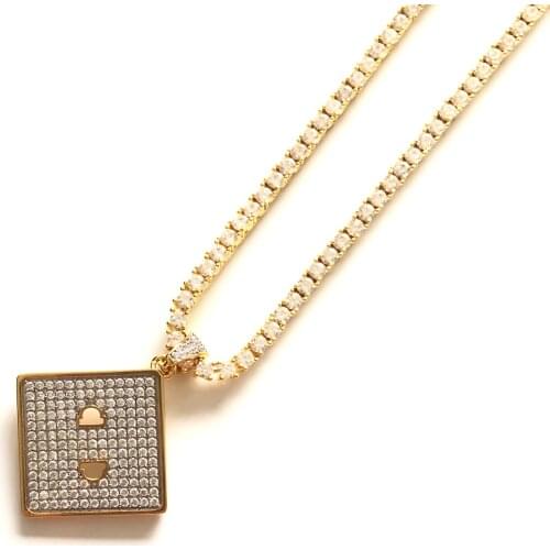 Plug pendant with chain for gift AAA CZ pendant