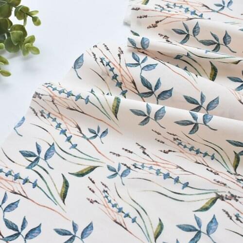 1meter 100% cotton printing branch fabric хлопок for Childrens skirt dress DIY Summer clothes bag handwork fabric art XMT