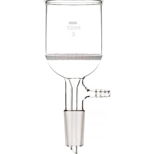 100ml,24/40,Buchner funnel,Glass filter funnels,10mm Vacuum hose connection