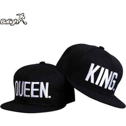 2018 New King Queen Men Women Running Caps Embroidery Snap Back Hat Couple Cap Gifts Hip-hop Caps