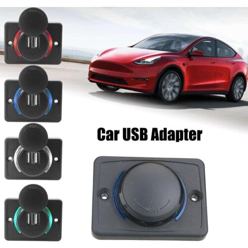 Car LED aperture Car charger Dual USB 3.1A 12/24V Power Adapter Outlet Universal USB Socket Plug For Car Auto Motorcycle Bus