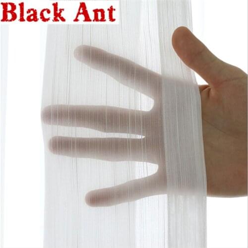 White Sheer Curtains Living Room Flax Linen Textured Tulle Curtain Panel Bedroom Kitchen Bay Window Blinds Drapes Modern JD1010