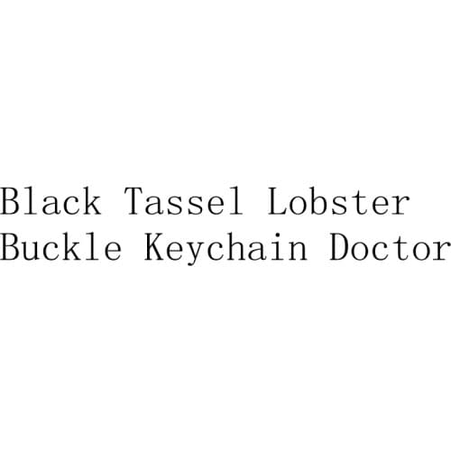 Black Tassel Lobster Buckle Keychain Doctor