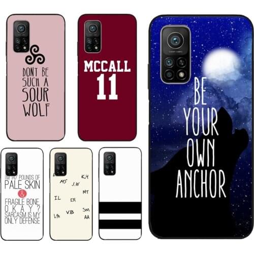 Teen Wolf Scott McCall logo Phone Case For Xiaomi Mi 10T Pro 11 Lite Ultra Mi A3 Note 10 POCO X3 M3 Pro F1 F2 F3 Cover